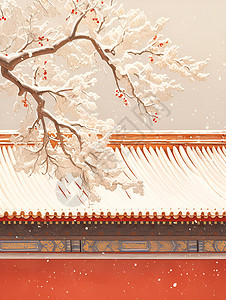 冬日里的皇宫背景图片