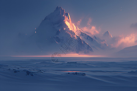 火山巅之夜景图片