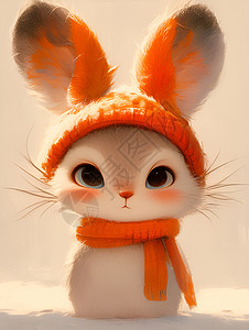 毛茸茸的兔子背景图片