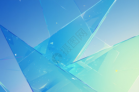 蓝色星形玻璃质感手机壁纸高清图片