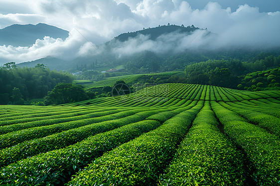 茶园的风光图片