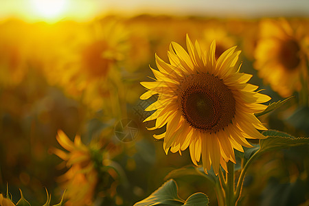 太阳花与夕阳图片