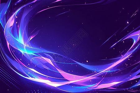 交织的紫蓝漩涡光线背景图片