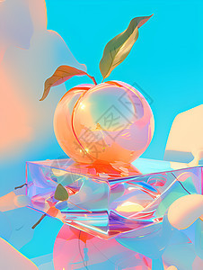 抽象海洋桃子图片