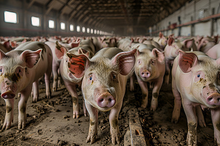 养殖场的小猪图片