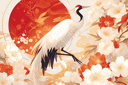 美丽的红冠鹤图片