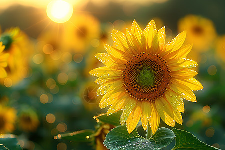 太阳花的拥抱背景图片