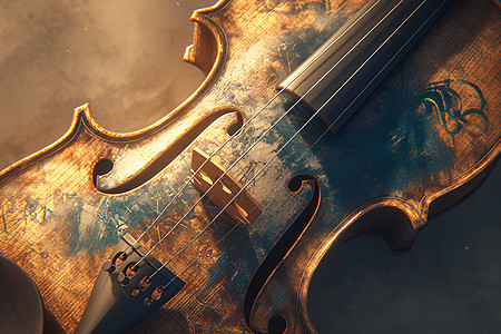 复古的小提琴图片