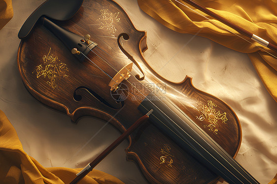 意境与超现实融合的小提琴图片