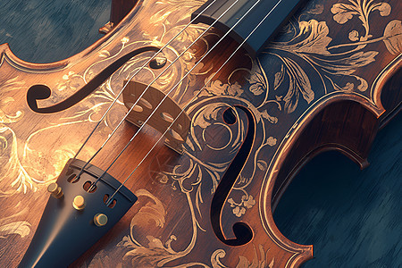 手绘艺术小提琴图片