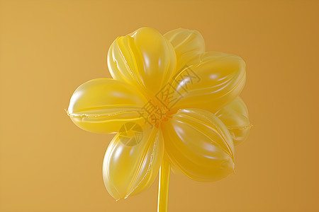玉兰花形状的黄色气球图片
