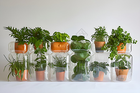 透明植物架背景图片
