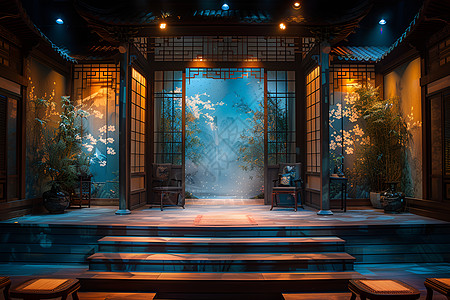 中式舞台舞台设计高清图片