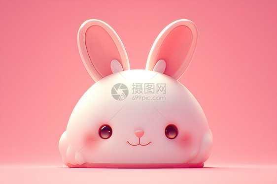 粉嫩的小兔子图片