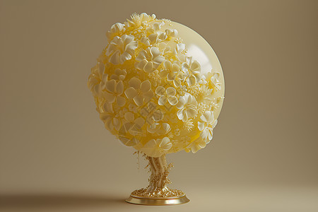 一个金黄桂花气球图片