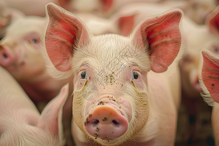 猪农场精致的猪养殖背景