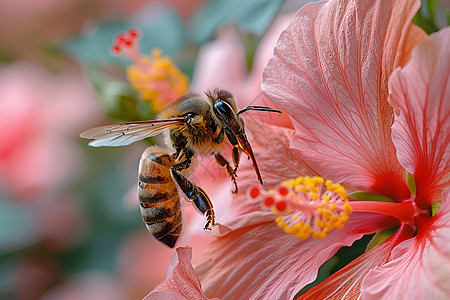 嗡嗡飞舞的蜜蜂图片