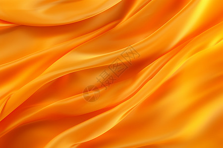 橙黄色的丝绸褶皱背景图片