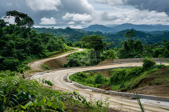 蜿蜒的道路图片