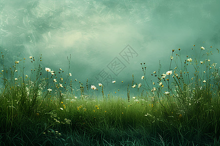 草地上的花朵图片