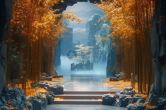 竹林中的幻境图片