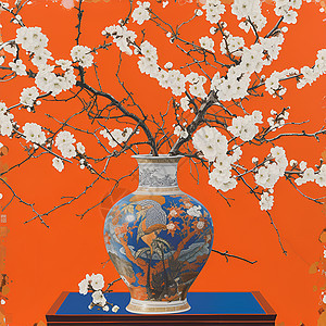 亚洲风花瓶的艺术杰作图片