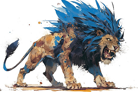 凶猛怒吼的狮子图片