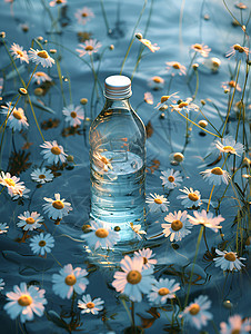 水瓶在池塘中图片
