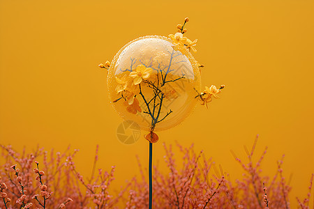 气球上的花朵图片