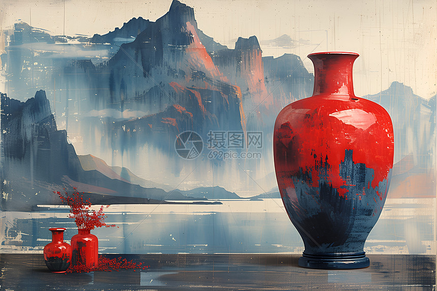 红瓶山景图片