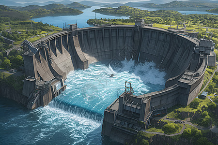 壮观的水电大坝图片