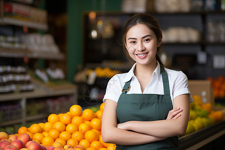 女员工在商店里面图片