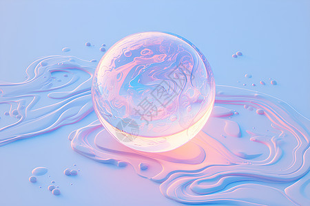 梦幻的玻璃球体图片