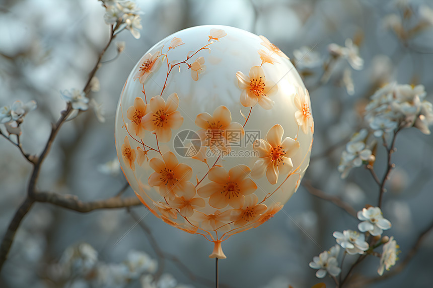 气球上的花纹图片