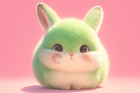粉色世界的毛绒兔子图片