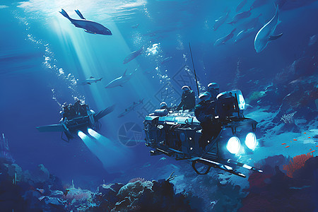 深海探索的勇敢团队图片