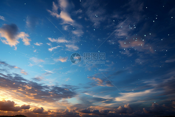 夜空中的星光图片