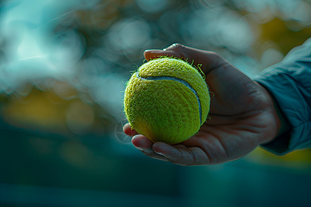 伸手挑战网球背景图片