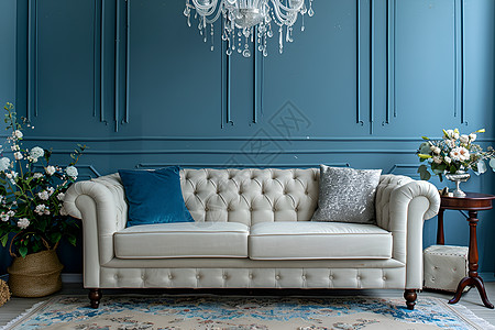 优雅经典的客厅米色沙发图片