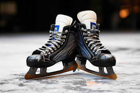 冰上的滑冰鞋图片