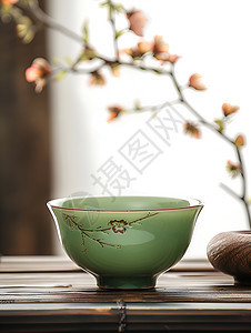 雅致美观的瓷茶碗图片