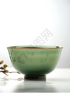 清新雅致的瓷茶碗图片