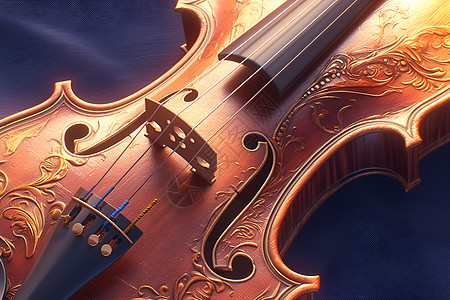 立体的小提琴背景图片