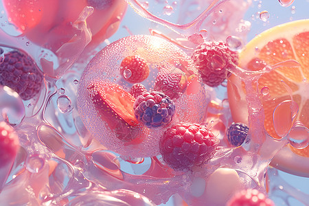 水中的水果水中的水果高清图片