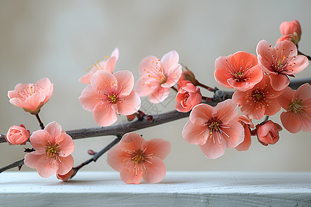 清新简约桃花图片