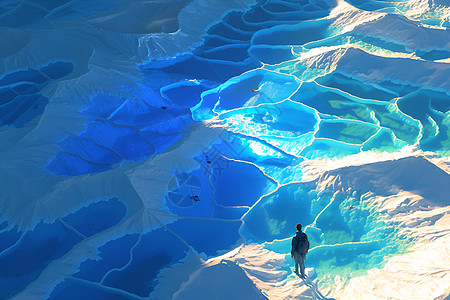 深度探索涌动的盐湖图片