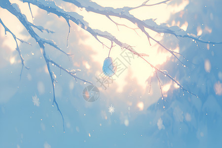 冬日梨树图片