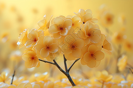 唯美的黄色花朵图片