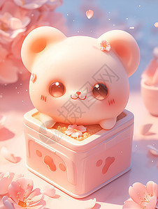 可爱的粉色小熊图片