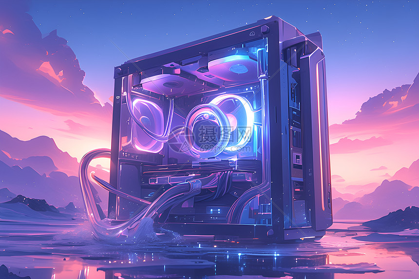魅力紫蓝色计算机图片
